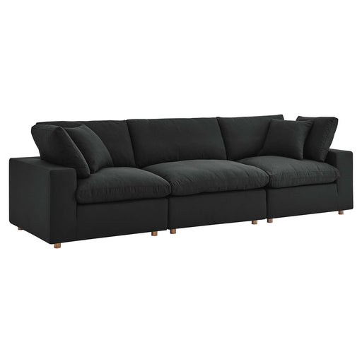 Commix 3 Piece Down Filled Overstuffed Sectional Sofa Set by Modway - angle view