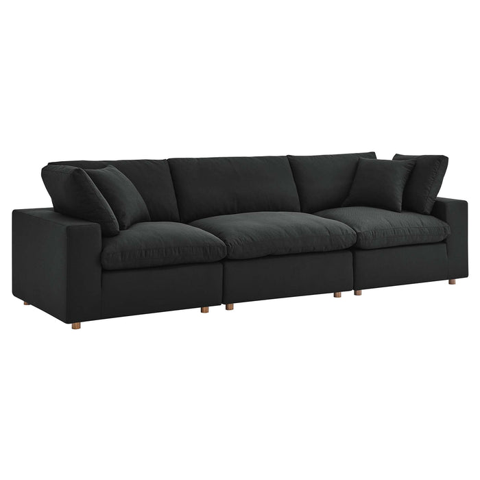 Commix 3 Piece Down Filled Overstuffed Sectional Sofa Set by Modway - angle view
