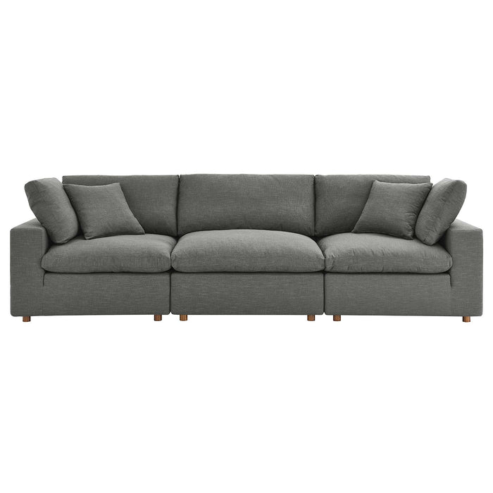 Commix 3 Piece Down Filled Overstuffed Sectional Sofa Set sectional sofa angle view