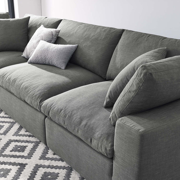 Commix 3 Piece Down Filled Overstuffed Sectional Sofa Set sectional sofa angle view