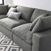 Commix 3 Piece Down Filled Overstuffed Sectional Sofa Set sectional sofa angle view