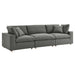 Commix 3 Piece Down Filled Overstuffed Sectional Sofa Set sectional sofa side view