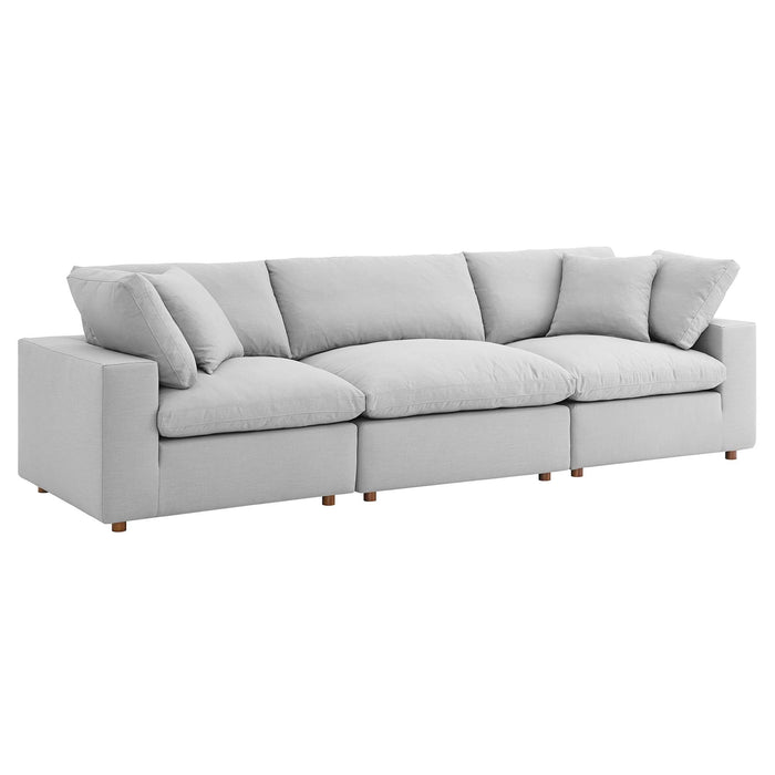 Commix 3 Piece Down Filled Overstuffed Sectional Sofa Set sectional sofa side view