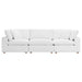 Commix 3 Piece Down Filled Overstuffed Sectional Sofa Set sectional sofa back view