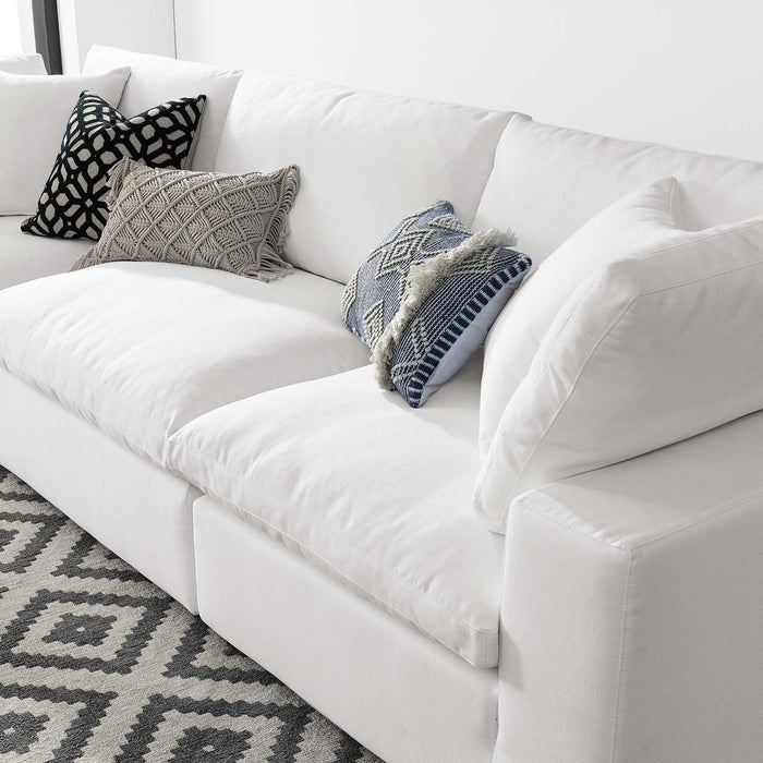 Commix 3 Piece Down Filled Overstuffed Sectional Sofa Set sectional sofa back view