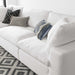 Commix 3 Piece Down Filled Overstuffed Sectional Sofa Set sectional sofa back view