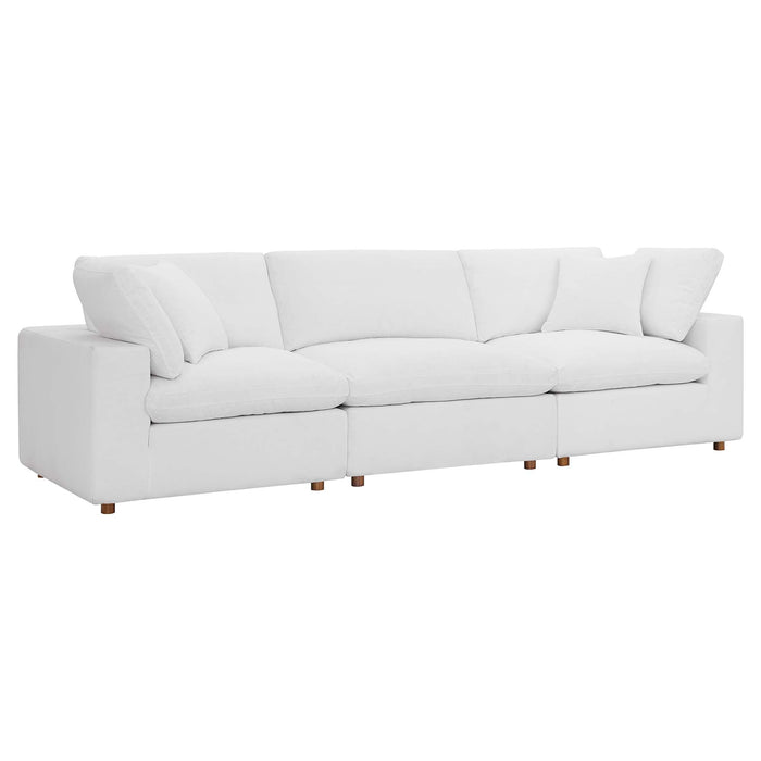 Commix 3 Piece Down Filled Overstuffed Sectional Sofa Set sectional sofa side view