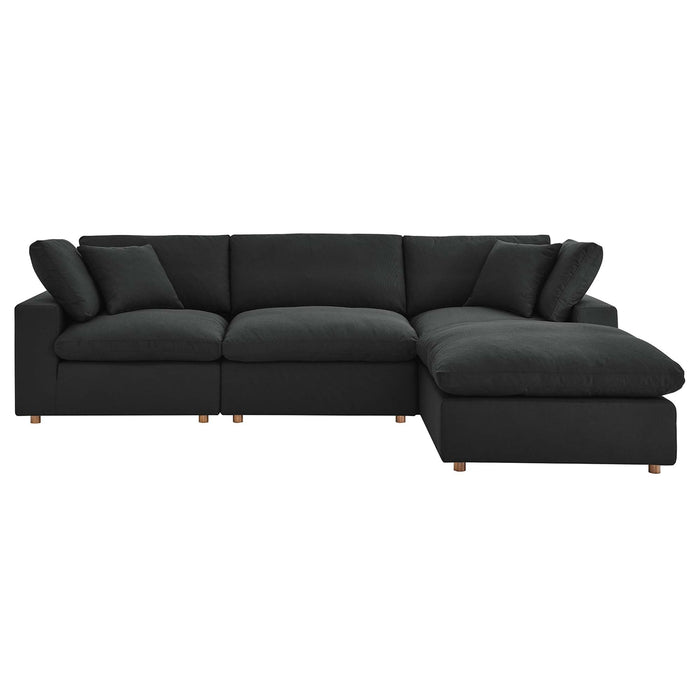 Commix 4 Piece Down Filled Overstuffed Sectional Sofa Set sectional sofa detail close-up