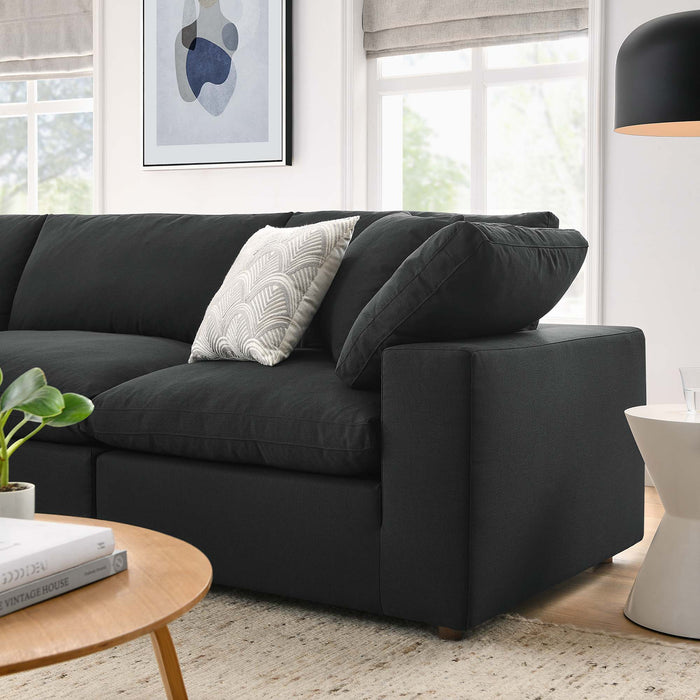 Commix 4 Piece Down Filled Overstuffed Sectional Sofa Set sectional sofa detail close-up