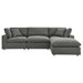Commix 4 Piece Down Filled Overstuffed Sectional Sofa Set sectional sofa side view