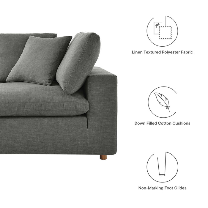 Commix 4 Piece Down Filled Overstuffed Sectional Sofa Set sectional sofa lifestyle shot