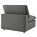 Commix 4 Piece Down Filled Overstuffed Sectional Sofa Set sectional sofa back view