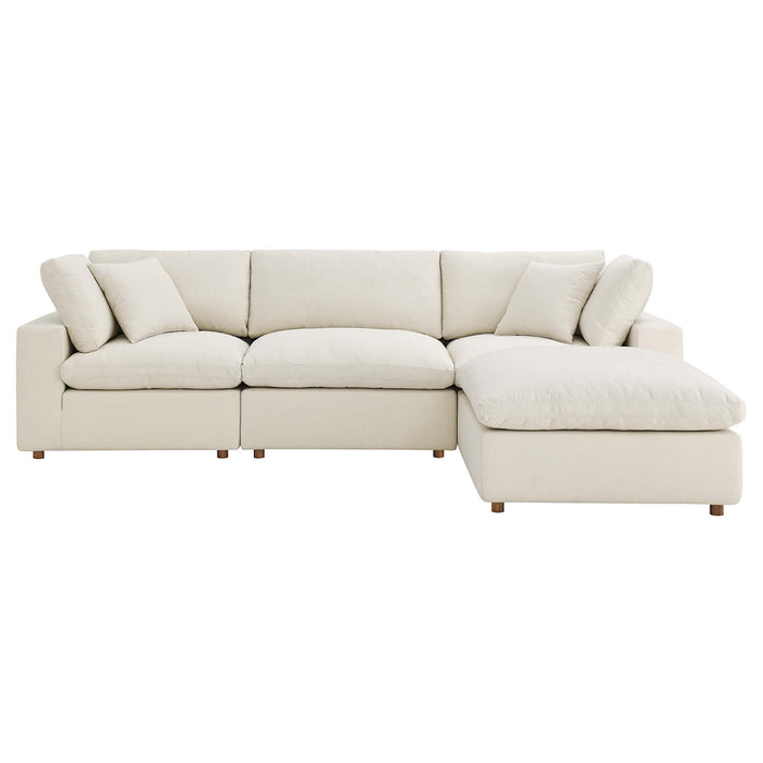 Commix 4 Piece Down Filled Overstuffed Sectional Sofa Set sectional sofa