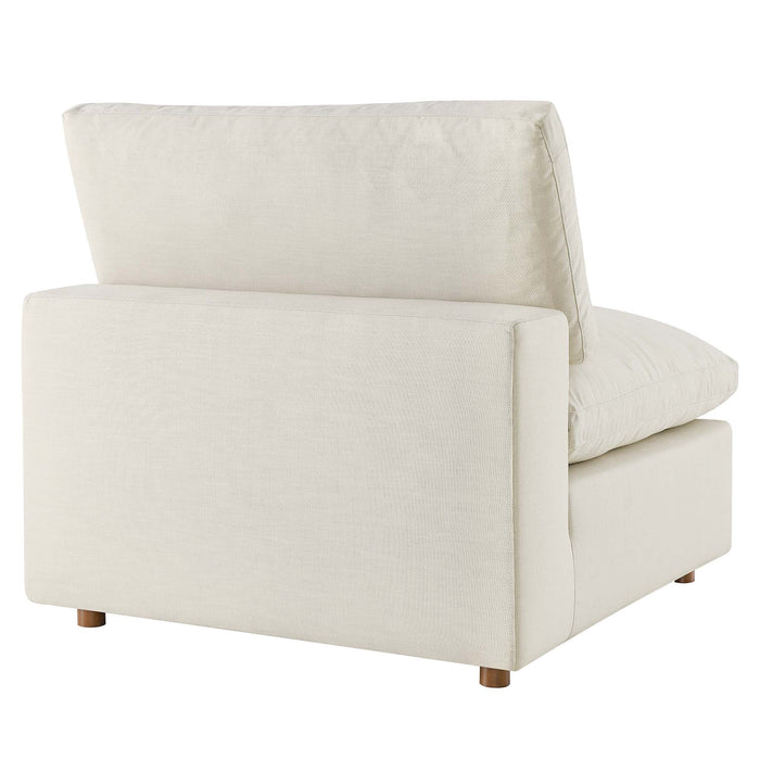 Commix 4 Piece Down Filled Overstuffed Sectional Sofa Set sectional sofa back view
