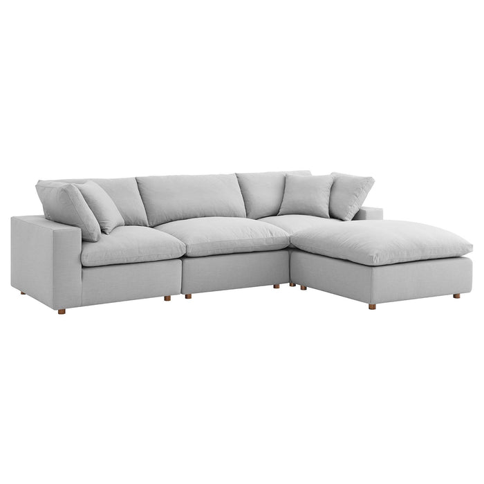 Commix 4 Piece Down Filled Overstuffed Sectional Sofa Set sectional sofa seating detail