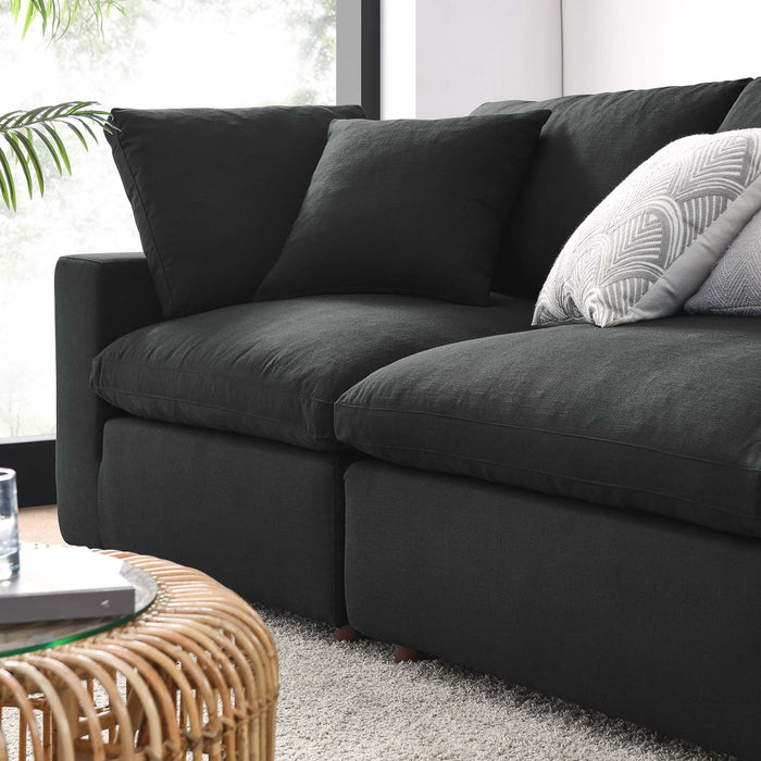 Commix 4 Piece Down Filled Overstuffed Sectional Sofa Set sectional sofa side view