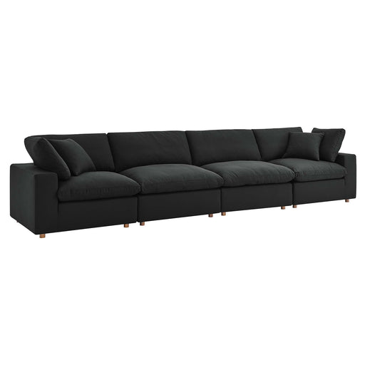 Commix 4 Piece Down Filled Overstuffed Sectional Sofa Set sectional sofa angle view