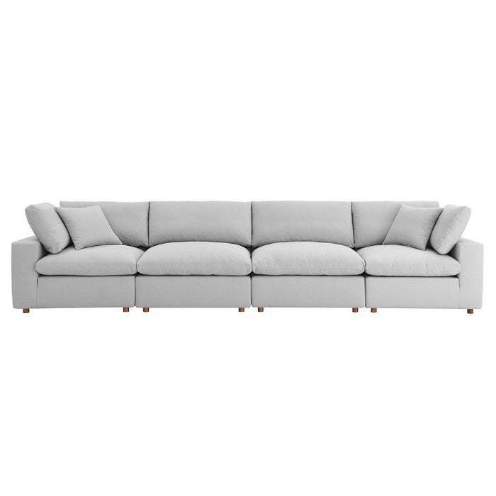 Commix 4 Piece Down Filled Overstuffed Sectional Sofa Set sectional sofa detail close-up