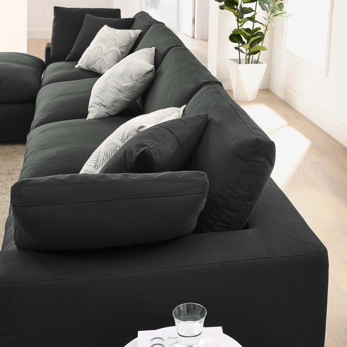 Commix 5 Piece Down Filled Overstuffed Sectional Sofa Set sectional sofa detail close-up