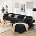 Commix 5 Piece Down Filled Overstuffed Sectional Sofa Set sectional sofa dimensions and measurements