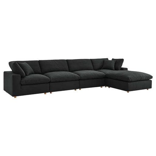 Commix 5 Piece Down Filled Overstuffed Sectional Sofa Set sectional sofa angle view