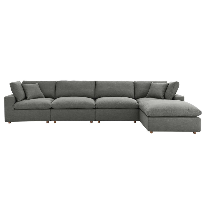Commix 5 Piece Down Filled Overstuffed Sectional Sofa Set by Modway - product label