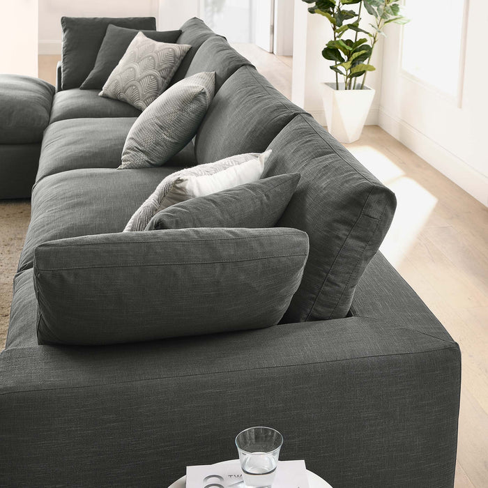 Commix 5 Piece Down Filled Overstuffed Sectional Sofa Set by Modway - control panel detail