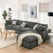 Commix 5 Piece Down Filled Overstuffed Sectional Sofa Set by Modway - front view