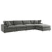Commix 5 Piece Down Filled Overstuffed Sectional Sofa Set by Modway - angle view