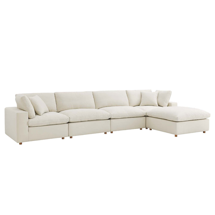 Commix 5 Piece Down Filled Overstuffed Sectional Sofa Set by Modway - view 20