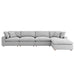 Commix 5 Piece Down Filled Overstuffed Sectional Sofa Set sectional sofa dimensions and measurements