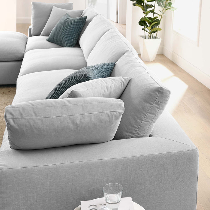 Commix 5 Piece Down Filled Overstuffed Sectional Sofa Set sectional sofa lifestyle shot