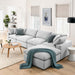 Commix 5 Piece Down Filled Overstuffed Sectional Sofa Set sectional sofa back view