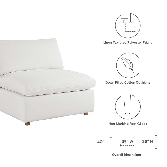Commix 5 Piece Down Filled Overstuffed Sectional Sofa Set sectional sofa detail close-up