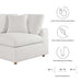 Commix 5 Piece Down Filled Overstuffed Sectional Sofa Set sectional sofa dimensions and measurements