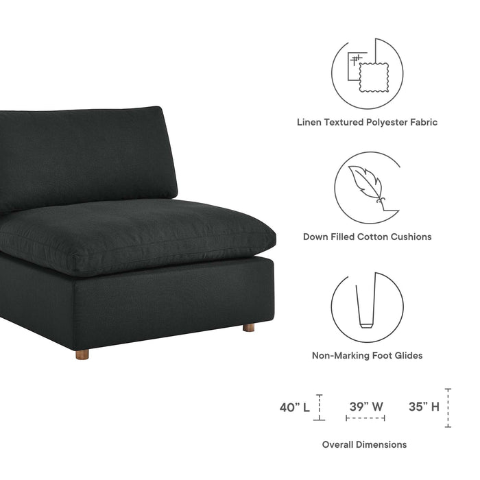 Commix 5 Piece Down Filled Overstuffed Sectional Sofa by Modway - detail close-up