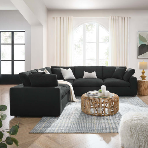 Commix 5 Piece Down Filled Overstuffed Sectional Sofa by Modway - front view