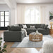Commix 5 Piece Down Filled Overstuffed Sectional Sofa sectional sofa back view