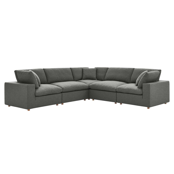 Commix 5 Piece Down Filled Overstuffed Sectional Sofa sectional sofa seating detail