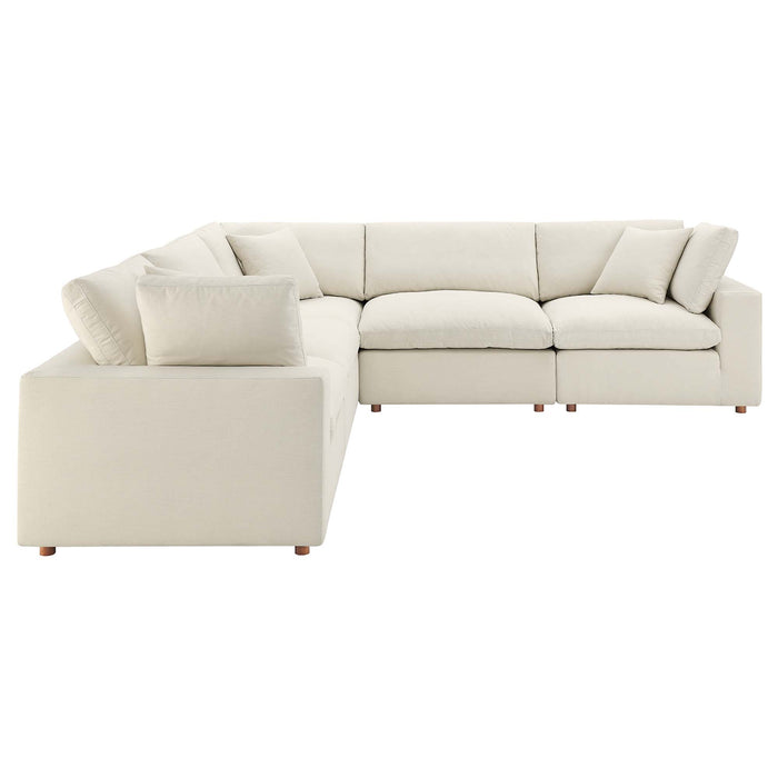 Commix 5 Piece Down Filled Overstuffed Sectional Sofa by Modway - view 26