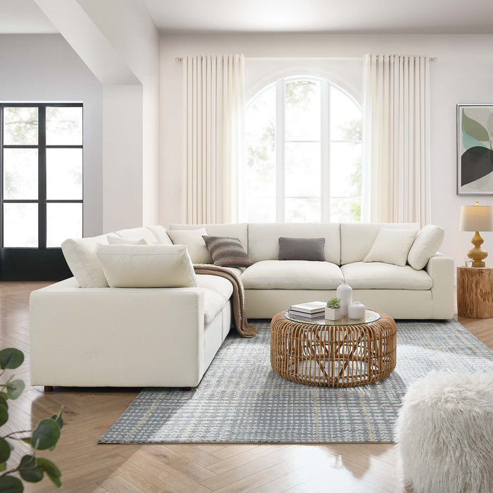 Commix 5 Piece Down Filled Overstuffed Sectional Sofa by Modway - view 16