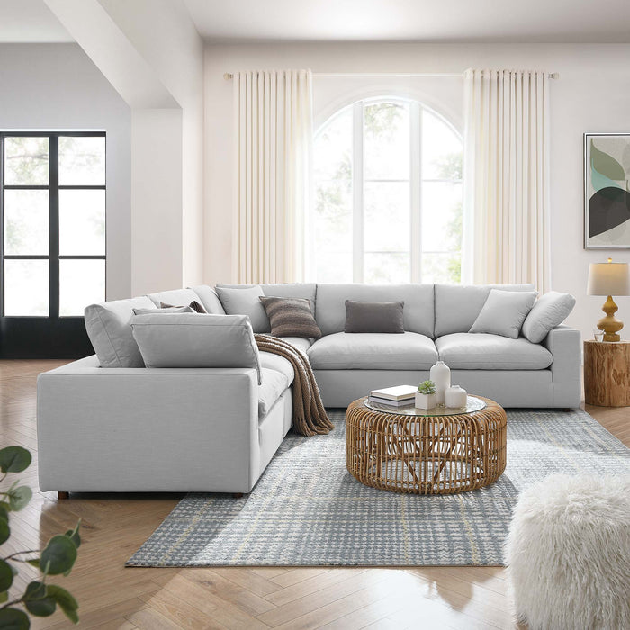Commix 5 Piece Down Filled Overstuffed Sectional Sofa sectional sofa dimensions and measurements
