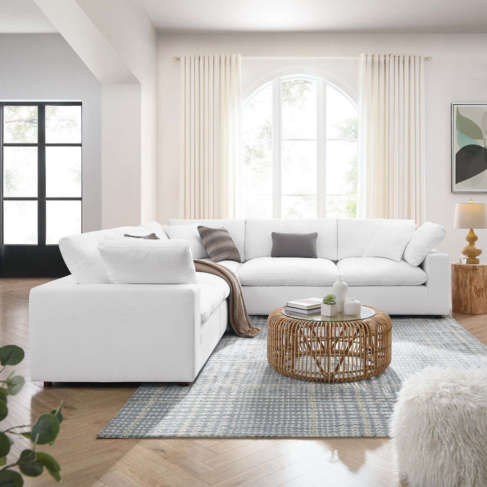 Commix 5 Piece Down Filled Overstuffed Sectional Sofa sectional sofa angle view