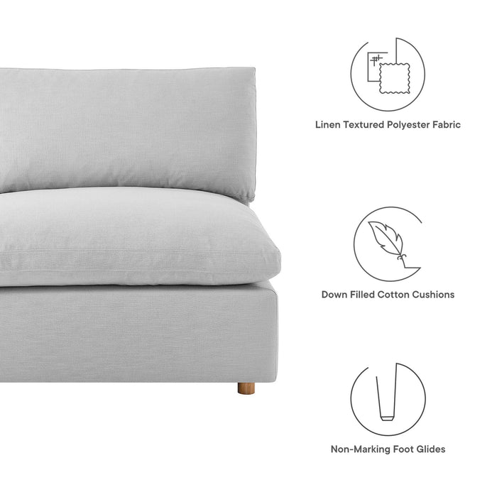 Commix 5-Piece Down Filled Overstuffed Armless Sectional Sofa