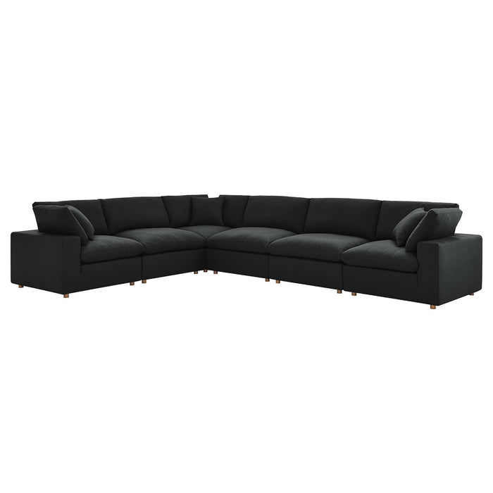 Commix 6 Piece Down Filled Overstuffed Sectional Sofa Set by Modway - angle view