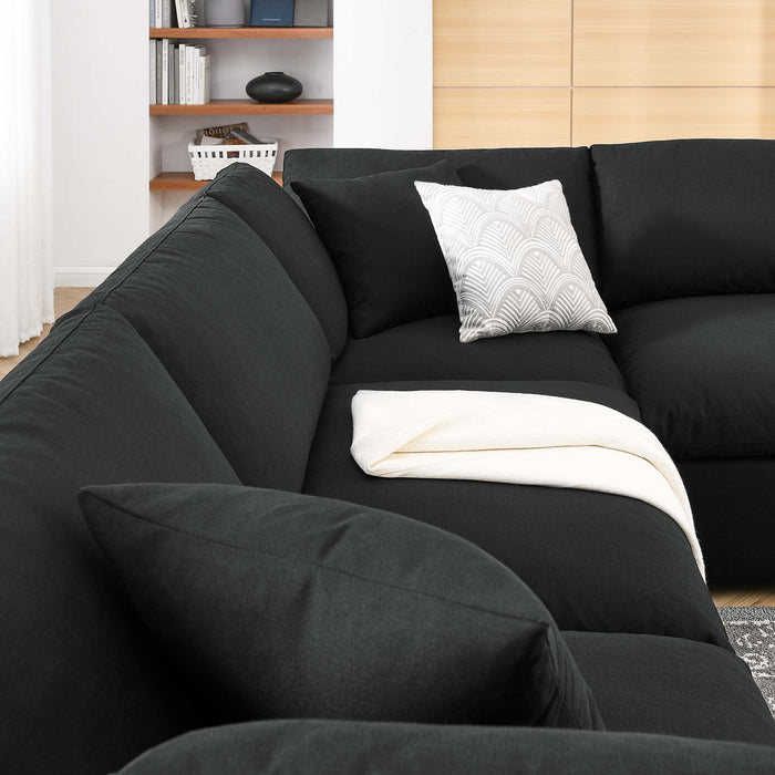 Commix 6 Piece Down Filled Overstuffed Sectional Sofa Set by Modway - back view
