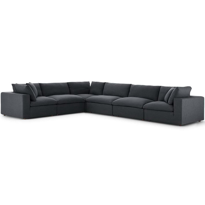 Commix 6 Piece Down Filled Overstuffed Sectional Sofa Set by Modway - view 22
