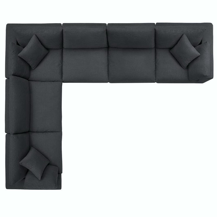 Commix 6 Piece Down Filled Overstuffed Sectional Sofa Set by Modway - view 27