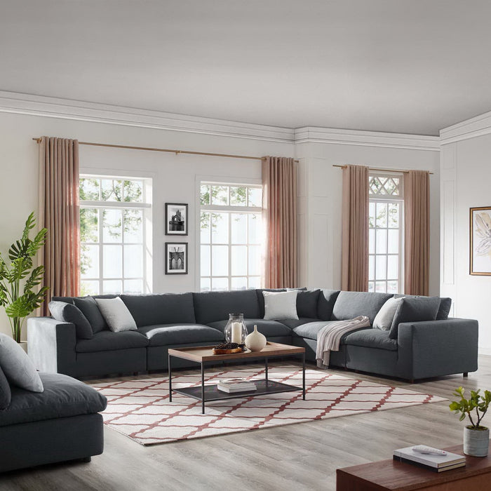 Commix 6 Piece Down Filled Overstuffed Sectional Sofa Set by Modway - view 21