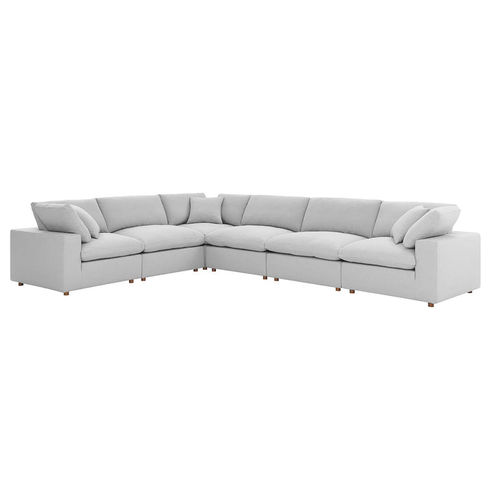Commix 6 Piece Down Filled Overstuffed Sectional Sofa Set by Modway - control panel detail